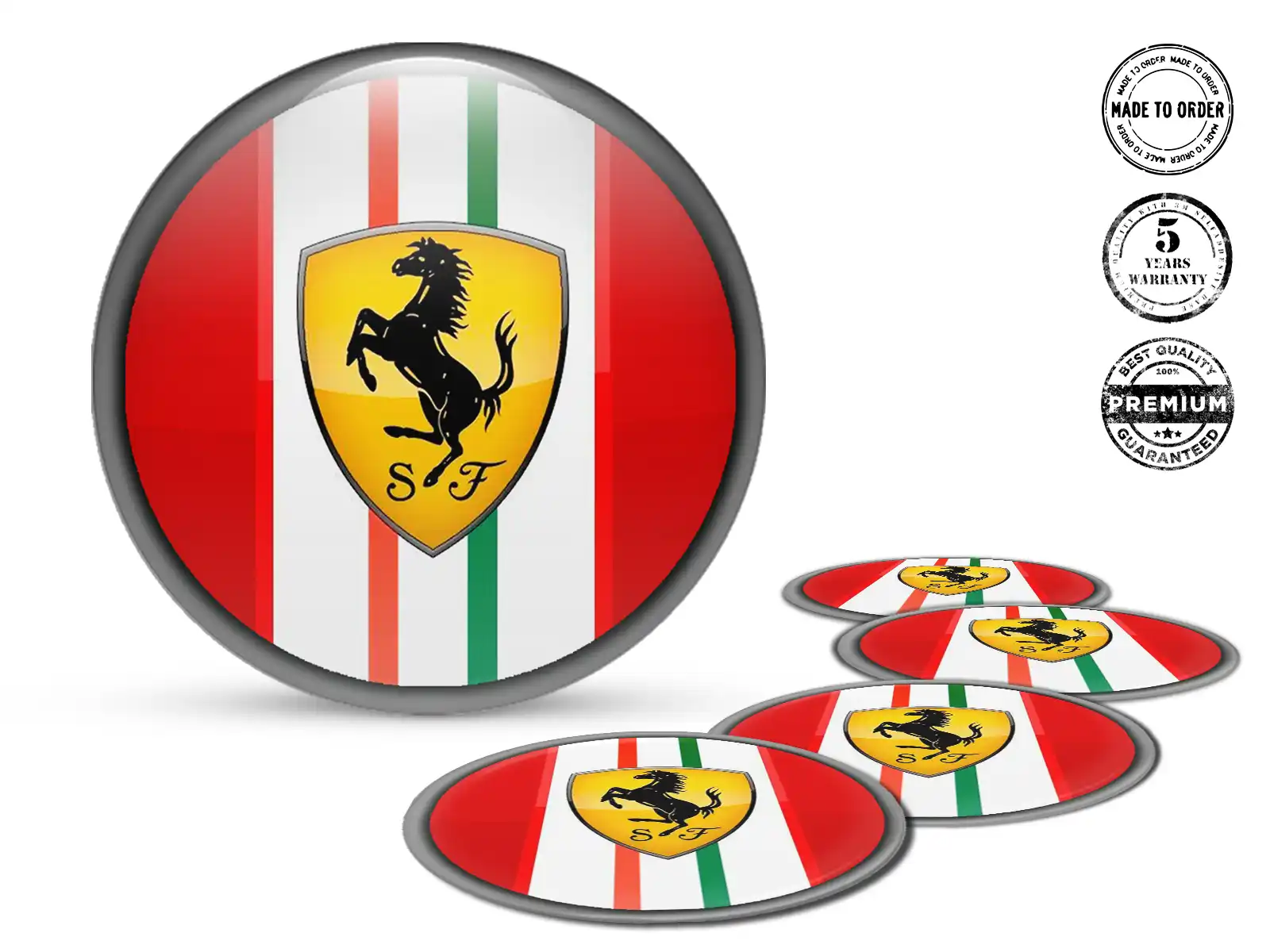 Ferrari Raddekal Marke Premium-Dome-Labels